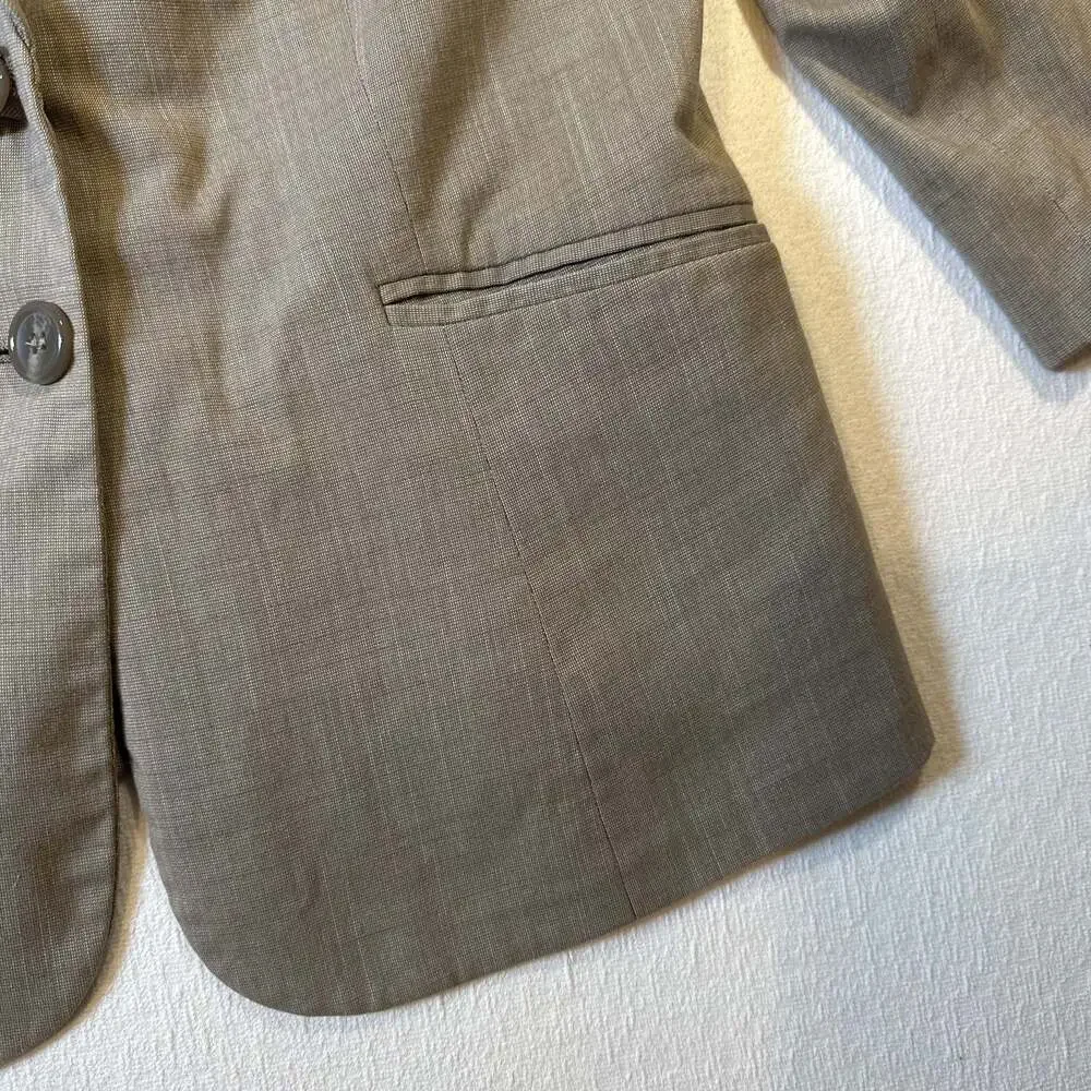 The Limited classic Tan Taupe hue 3/4 Sleeve 2-Button Blazer  lightweight L